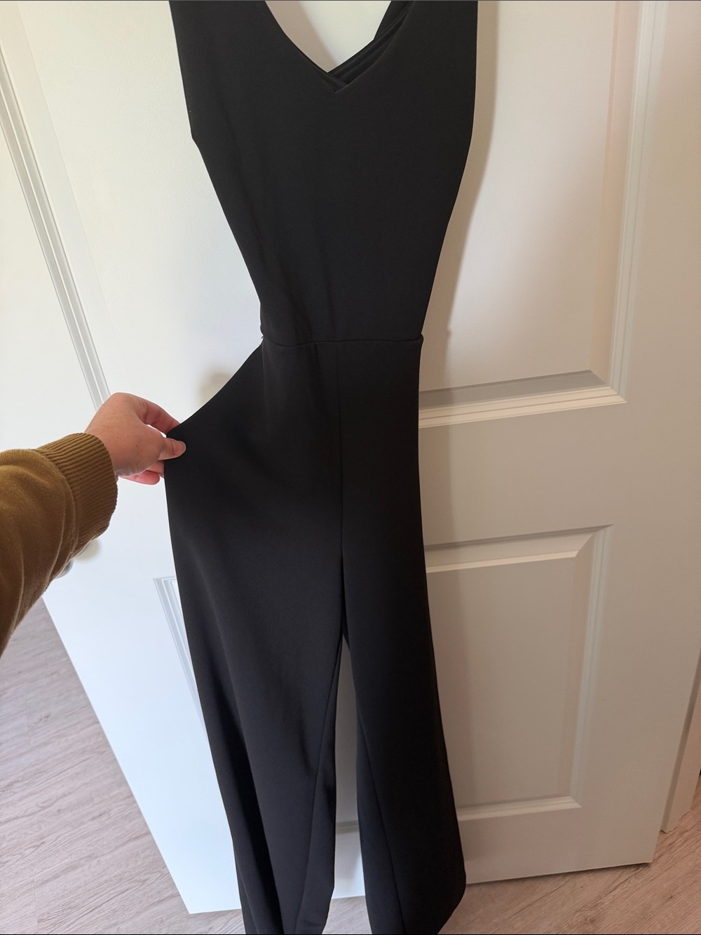 Classic Black V-Neck Women's Jumpsuit